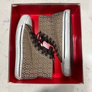 Coach Signature High Top Sneakers Brown Size 9